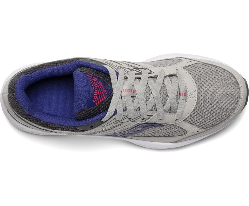 Women's Saucony Cohesion 14 Running Shoes Grey / Purple | Singapore 095JPQJ